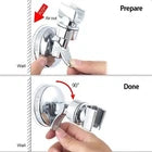 Adjustable Handheld Shower Head Holder – Wall-Mounted Chrome Shower Bracket with Rotating Angle Design