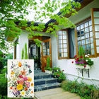 Spring Summer Colorful Floral Garden Flag 12x18 Inch Double Sided Outside Farmho