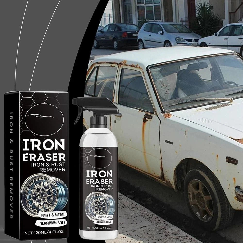Iron Eraser Rust Remover Spray, Car Wheel Paint Brake Dust Fast Cleaner 120ML