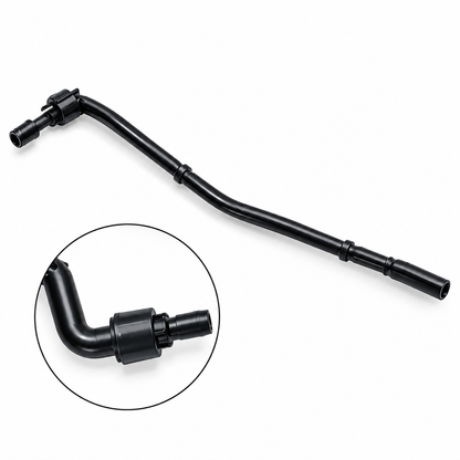 Automotive Flexible Vacuum Hose with 90° Elbow Connector – Black Engine Vacuum Line Replacement