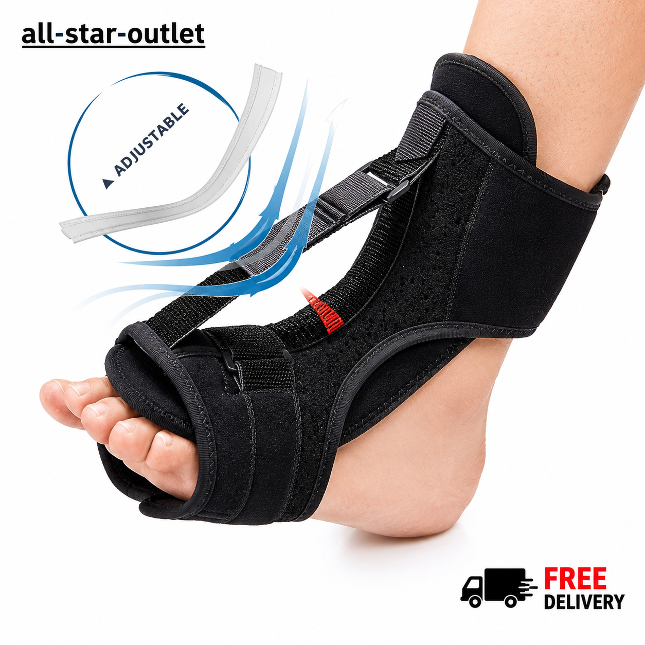 Night Splints Plantar Fasciitis Pain Relief Adjustable Foot Drop Ankle Brace US