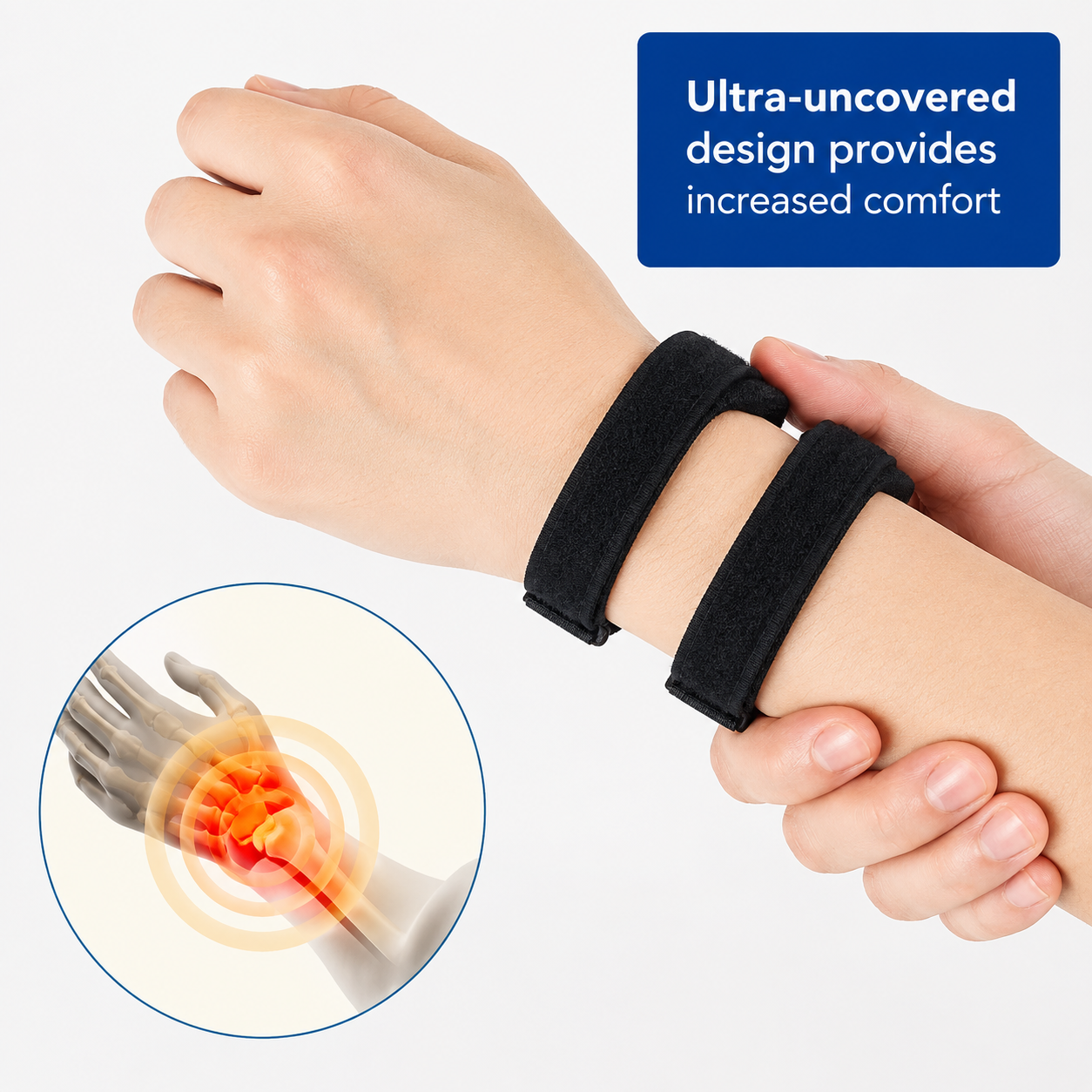 Wrist Support Brace with Adjustable Strap – Comfortable Wristband for Sports, Fitness, Work & Everyday Use