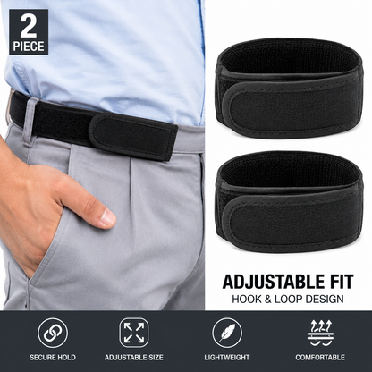 Pack Adjustable Hook & Loop Waist Belt – Elastic Back Support Strap for Work & Outdoor Use