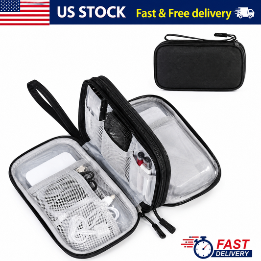 Portable Electronic Organizer Travel Cable Storage Bag Cord Case Accessories US