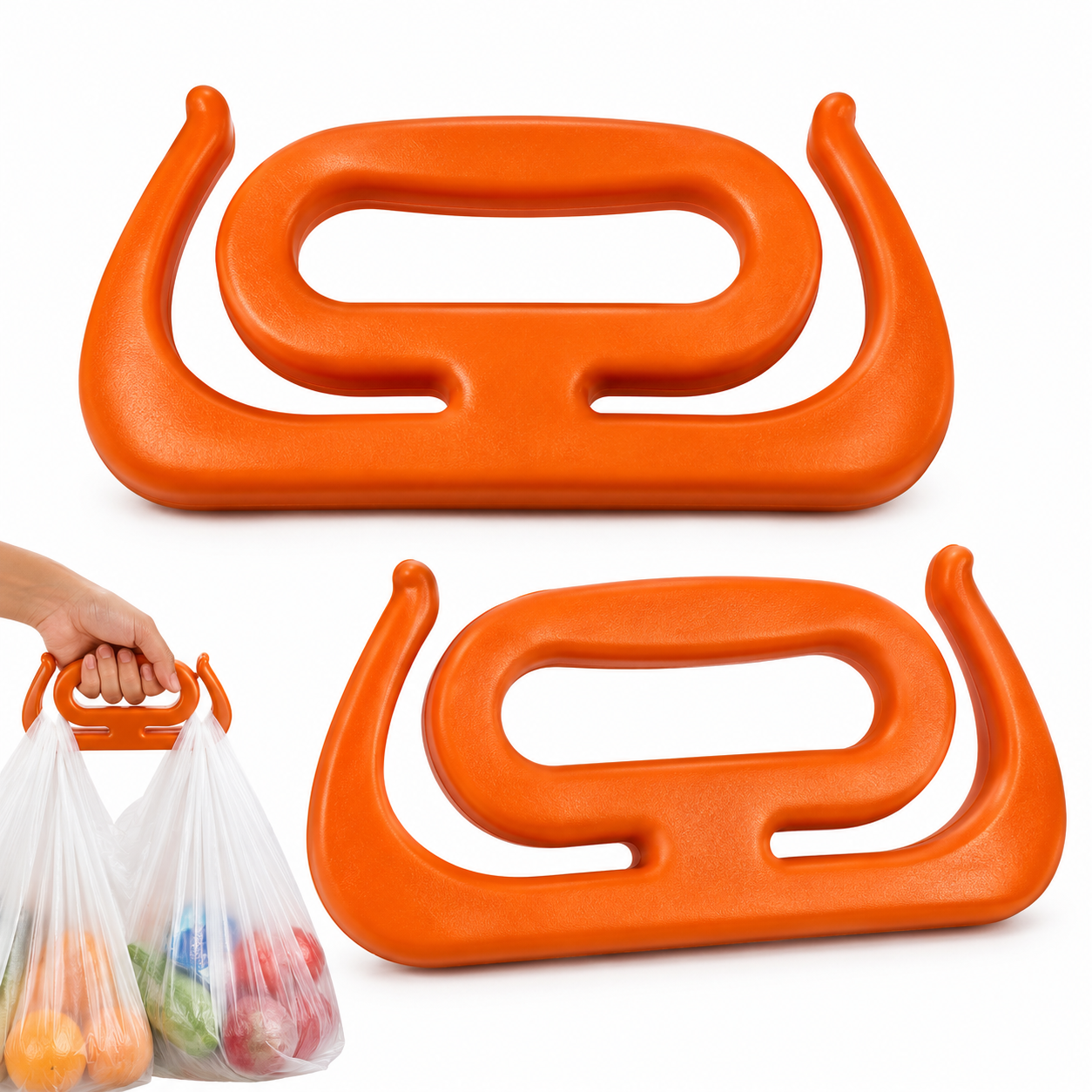 Reusable Plastic Bag Carrier Handle – Comfortable Shopping Bag Holder & Multi-Bag Carrying Tool