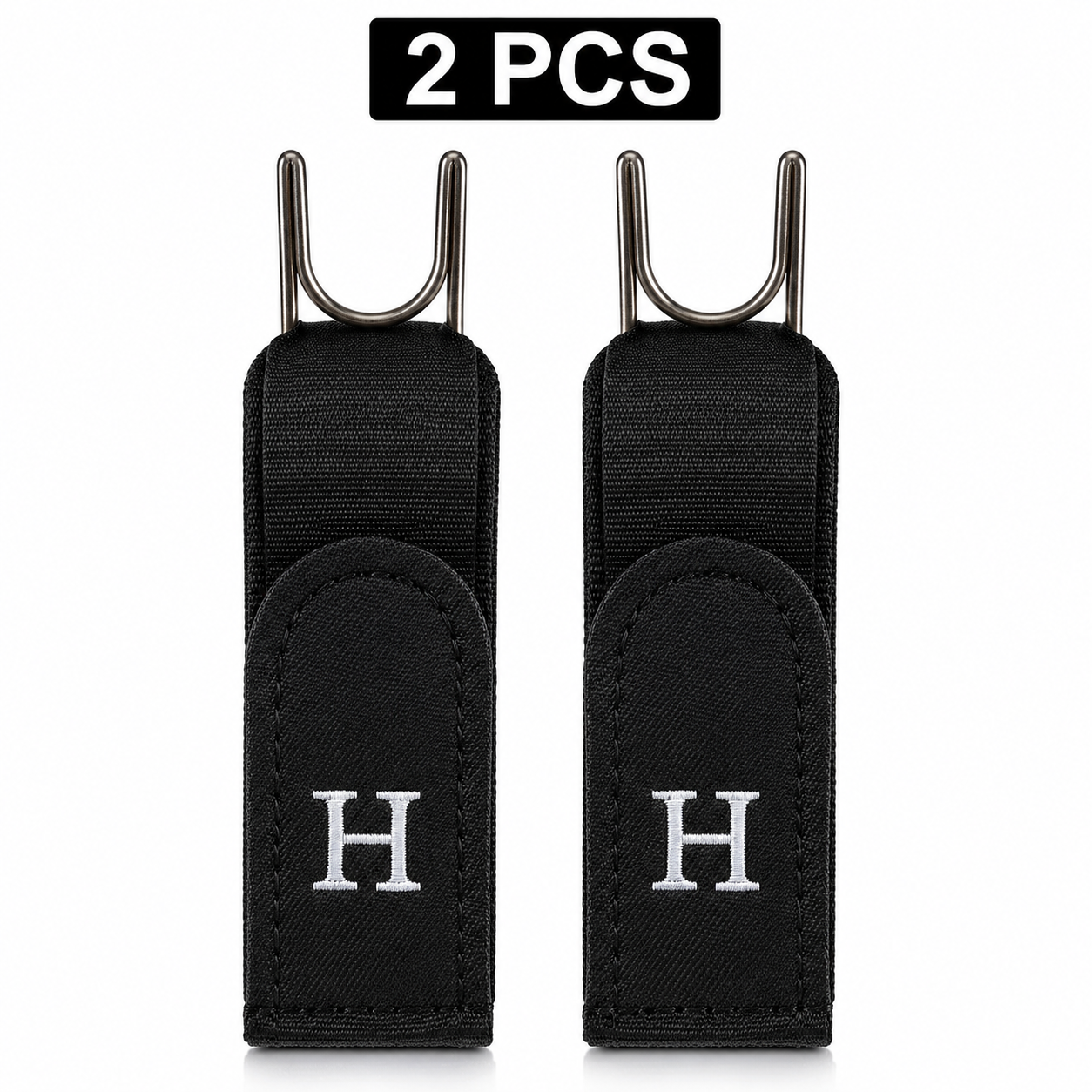 2Pcs Adjustable Buckleless Belt Hook Elastic Velcro Waist Buckle Waist Belt For