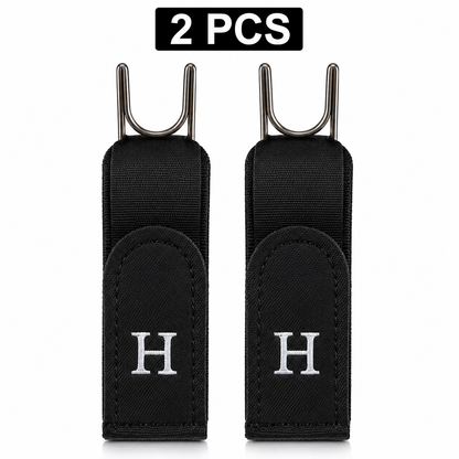 2Pcs Adjustable Buckleless Belt Hook Elastic Velcro Waist Buckle Waist Belt For