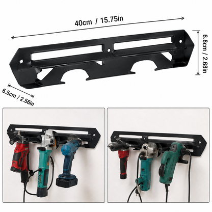 Universal Metal Tool Mounting Bracket – Heavy-Duty Wall-Mounted Organizer Holder for Power Tools & Workshop Storage