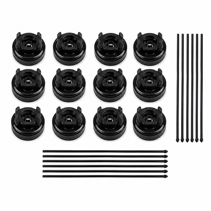 Universal Automotive Trim Removal Tool & Fastener Clip Set – Car Door Panel Pry Tools with Replacement Retainer Clips