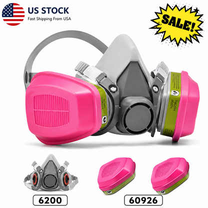 6200 3 Piece Suite Respirator Painting Spraying Face Gas Mask Facepiece 60926