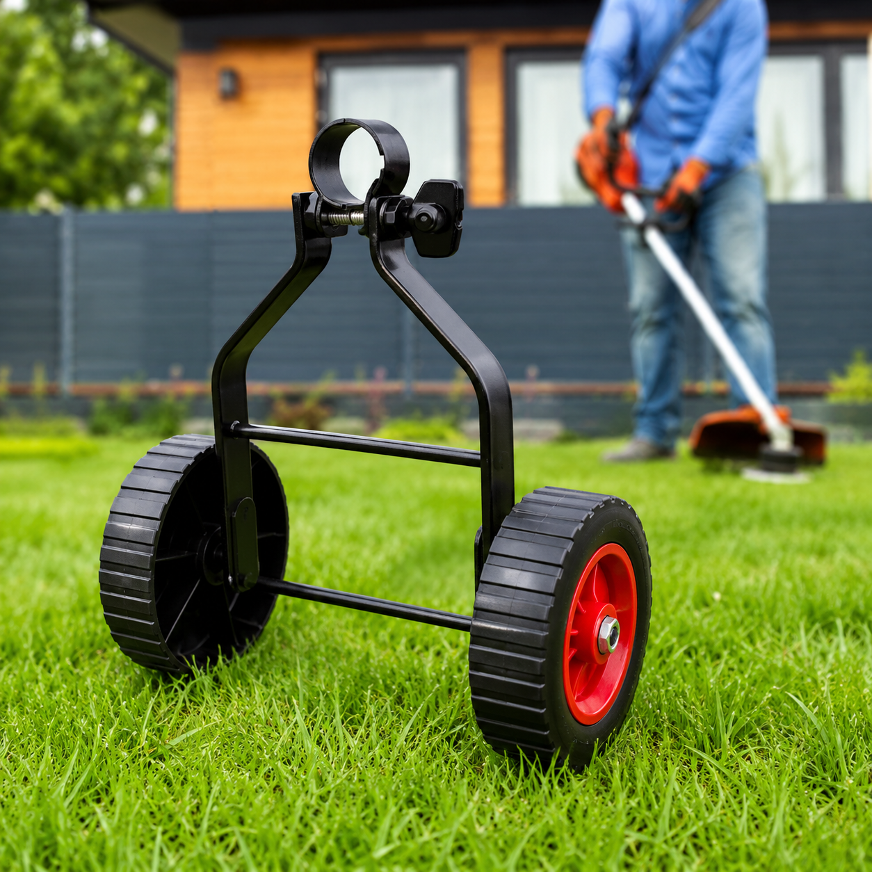 Share Universal String Trimmer Grass Eater Weed Cutter Adjustable Support Wheels Set