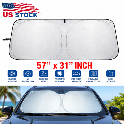 Large Foldable Front Windshield Sun Shade for Cars Trucks SUV UV Heat Protector