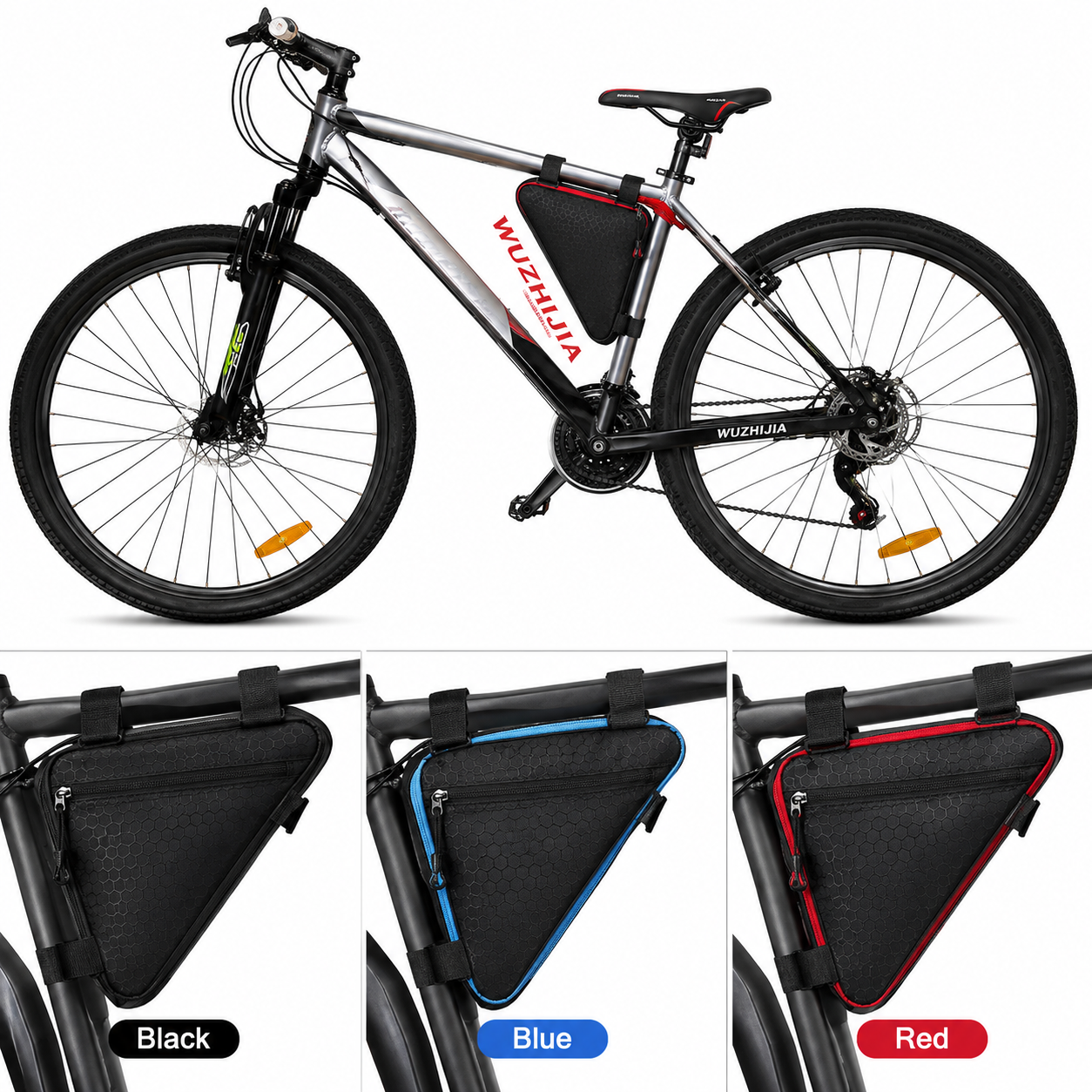Bike Triangle Frame Bag Bicycle Cycling Triangle Top Tube Front Pouch Saddle Bag