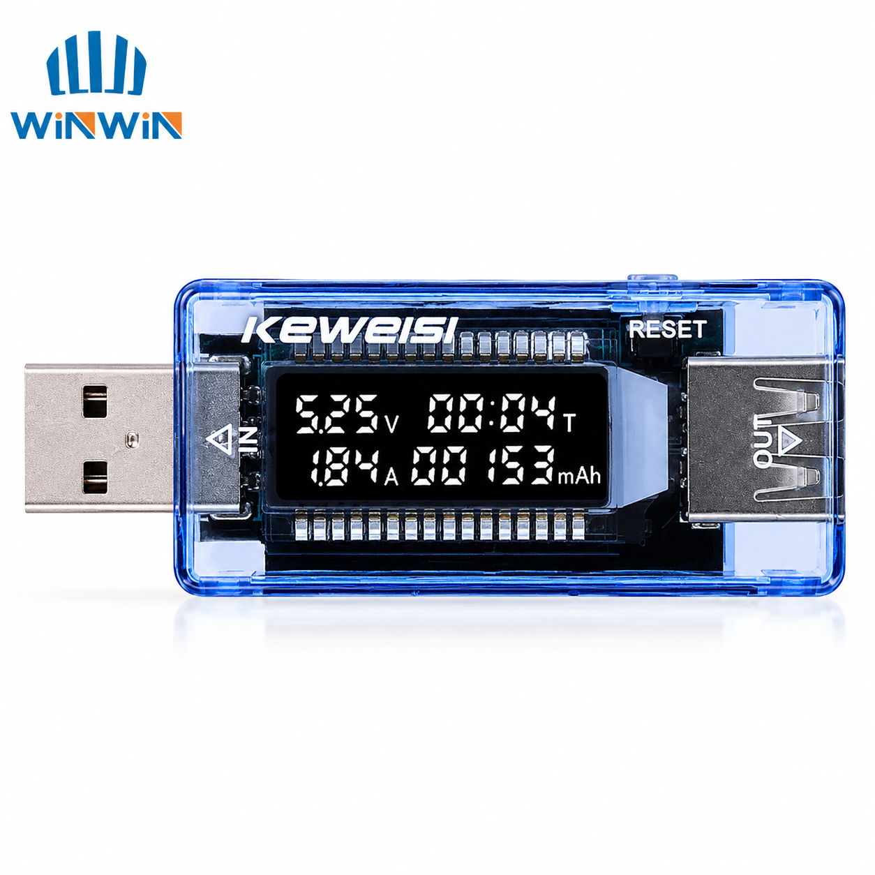 USB Digital Tester Meter – USB Voltage & Current Monitor with LCD Display, Power Meter & Charging Analyzer
