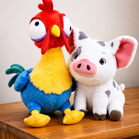 2PCS Moana Plush Set Hei Hei Rooster & Pua Pig Stuffed Animal Doll Toy 20cm GiftView Sold History