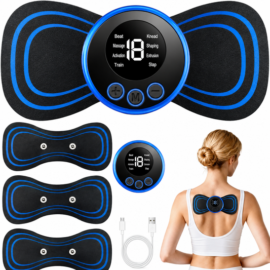TENS Machine Pain Relief EMS Muscle Stimulator 8 Modes 19 Intensity Neck BACK UP