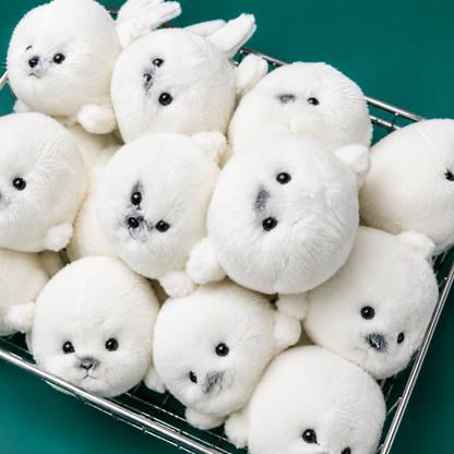 Cute Baby Seal Plush Toys, 12cm Realistic White Ocean Animal Stuffed