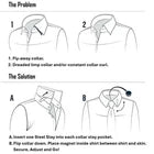 Stainless Steel Shirt Collar Stays – Reusable Metal Collar Inserts for Crisp, Neat Shirt Collars