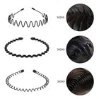 Assorted Spiral & Zigzag Hair Bands – Flexible Non-Slip Headband Set for Women, Girls, Sports, Fitness & Everyday Hair Styling