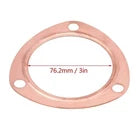 New Set 3" Copper Header Exhaust Collector Gaskets Flanges 3 Bolt Universal
