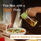2-in-1 Cooking Oil Sprayer & Dispenser Bottle – Refillable Manual Oil Mister with Handle for Cooking, Grilling, Baking & Salad