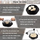 Black Chicken Shredder Tool Twist Meat Grinder Clear Lid BPA Free Kitchen Gadget