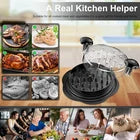 Black Chicken Shredder Tool Twist Meat Grinder Clear Lid BPA Free Kitchen Gadget