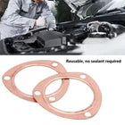 New Set 3" Copper Header Exhaust Collector Gaskets Flanges 3 Bolt Universal