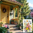 Spring Summer Colorful Floral Garden Flag 12x18 Inch Double Sided Outside Farmho