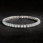 Elegant Crystal Tennis Bracelet – Sparkling Rhinestone Chain Bracelet, Classic Fashion Jewelry for Women