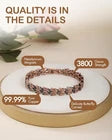 Elegant Rose Gold Floral Bracelet – Vintage-Inspired Adjustable Link Chain Bracelet with Intricate Flower Design for Women, Casual Wear & Special Occasions