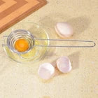 Long Handle Egg Separator – Stainless Steel Egg Yolk & White Strainer for Baking and Cooking
