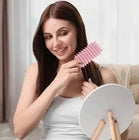 Bounce Curl Define Styling Brush - Frizz Preventing Curling Comb with Smooth Tex