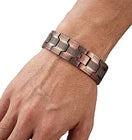 Elegant Rose Gold Magnetic Therapy Bracelet – Stylish Link Chain Bracelet with Copper-Tone Finish & Decorative Metal Design for Women & Men