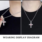 Cross Pendant Necklace – Vintage Christian Cross Necklace with Detailed Design, Religious Jewelry for Men & Women