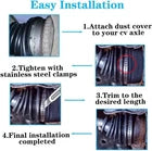 CV Axle Boot Repair Kit – Universal CV Joint Boot Replacement with Clamps, Grease Accessories & Fasteners