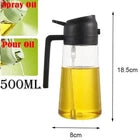 Large Capacity Cooking Oil Sprayer & Dispenser Bottle – Refillable Manual Oil Mister with Ergonomic Handle for Cooking, Grilling, Baking & Salad