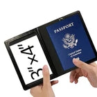 Premium PU Leather Passport Holder & Travel Document Cover – Waterproof Passport Wallet with Card Slots, Black Travel Organizer