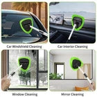 Long Handle Reusable Silicone Cleaning Brush with 3 Replacement Heads & Spray Bottle