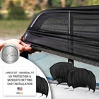 4Pcs Car Window Sun Shade Mesh Cover Privacy Mosquito Bug Net Universal Fit