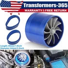 Air Intake Turbine Fan 2.5" Single Fan Universal Fit For Cars Trucks SUV USA