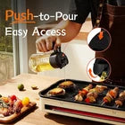 2-in-1 Cooking Oil Sprayer & Dispenser Bottle – Refillable Manual Oil Mister with Handle for Cooking, Grilling, Baking & Salad