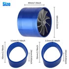 Air Intake Turbine Fan 2.5" Single Fan Universal Fit For Cars Trucks SUV USA