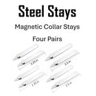 Stainless Steel Shirt Collar Stays – Reusable Metal Collar Inserts for Crisp, Neat Shirt Collars