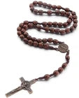 Classic Beaded Rosary Prayer Beads with Cross Pendant – Traditional Religious Devotional Prayer Necklace for Personal Use, Prayer & Gift