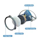 Silicone Half Face Gas Mask Paint Spray Chemical Respirator Reusable 95% Filter