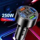 Fast Car Charger PD 66W Quad USB Cigarette Lighter Socket Power Adapter