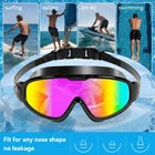 Swimming Goggles for Adult Kids Wide View Anti-Fog UV w/ Earplugs Nose Clips