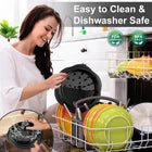 Black Chicken Shredder Tool Twist Meat Grinder Clear Lid BPA Free Kitchen Gadget