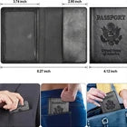Premium PU Leather Passport Holder & Travel Document Cover – Waterproof Passport Wallet with Card Slots, Black Travel Organizer